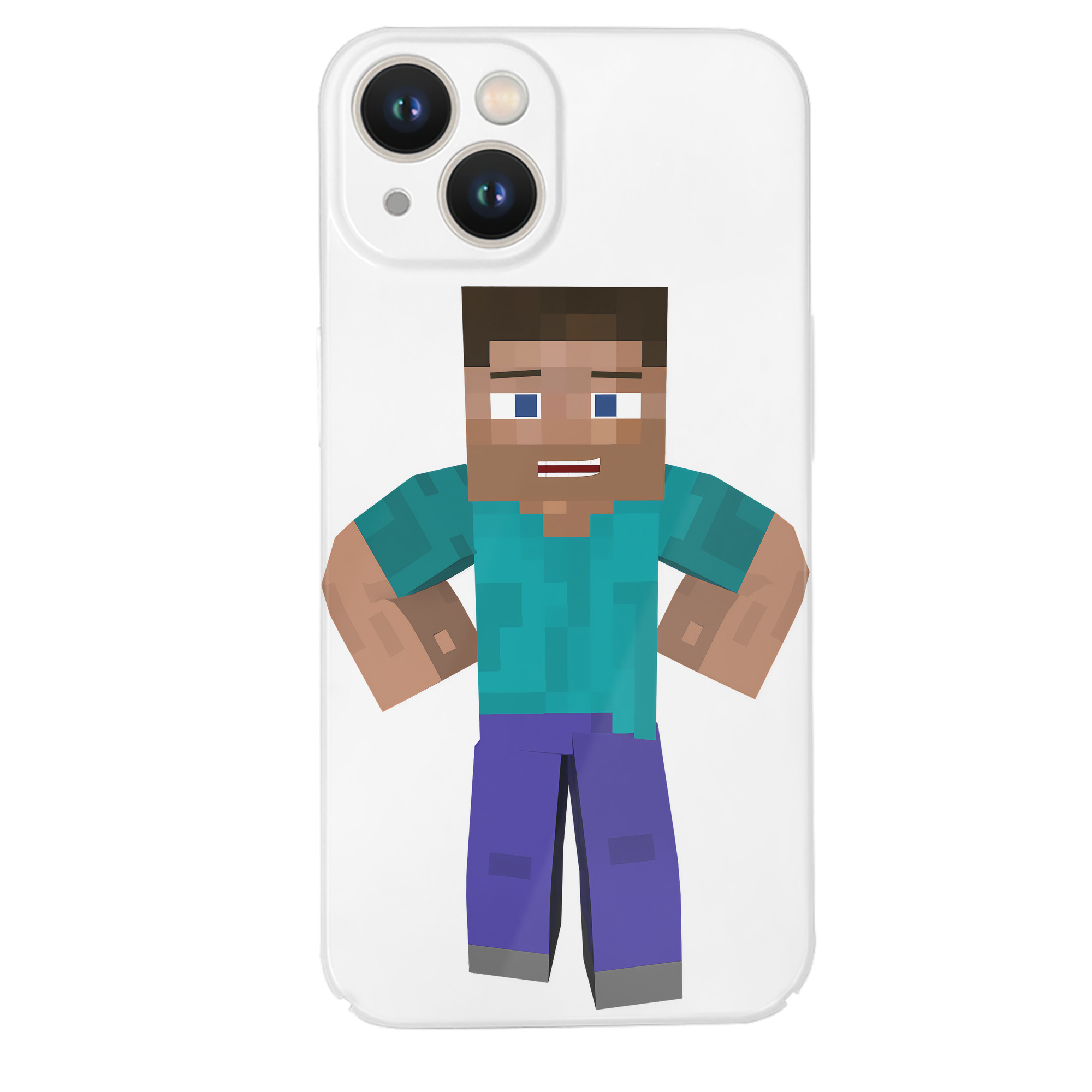 （画像用） マインクラフト ブロックの世界 Minecraft MC Block world 【iPhone 14シリーズ対応】ハードケース